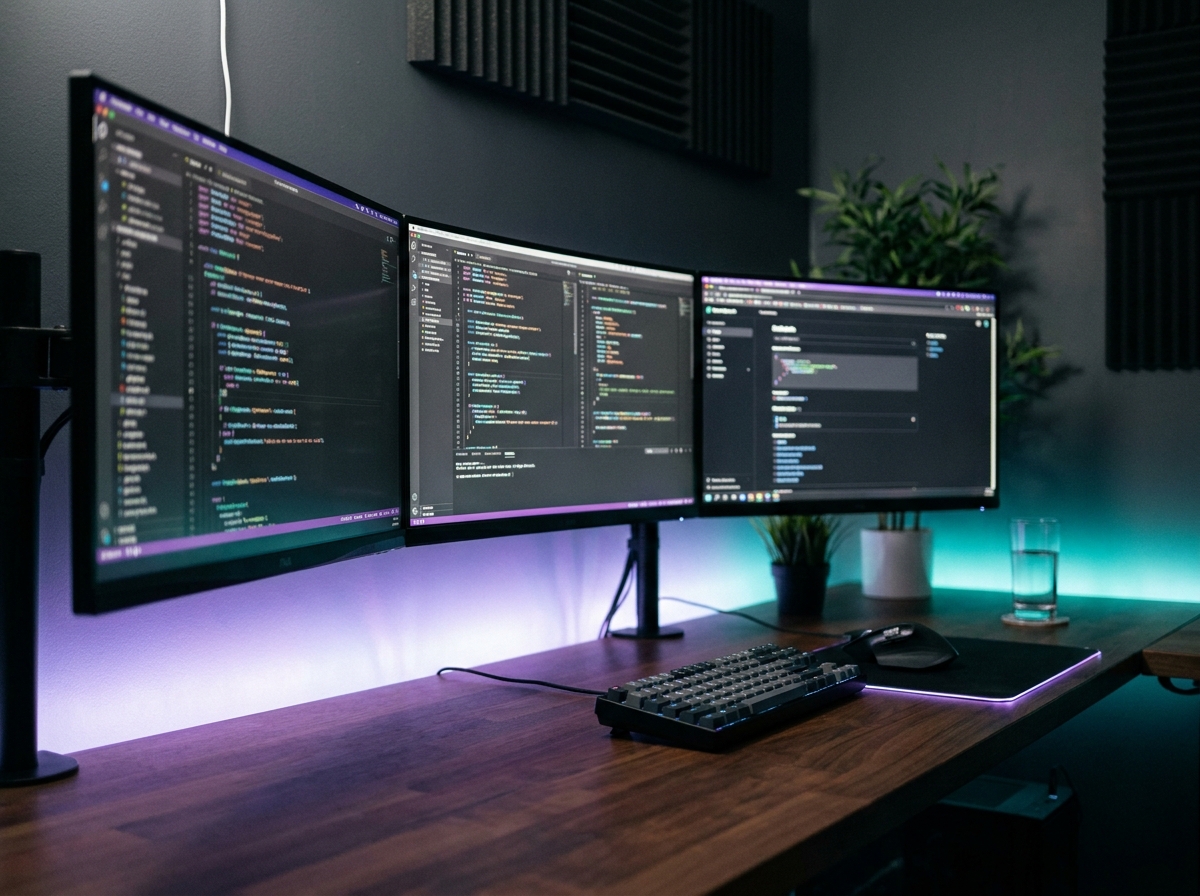 High-end software development workspace